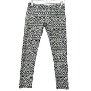 American Eagle Black White Leggings Stretch Classic Skinny Womens Size L Juniors